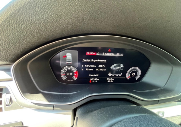 Audi A4 cena 84000 przebieg: 147000, rok produkcji 2019 z Warszawa małe 631